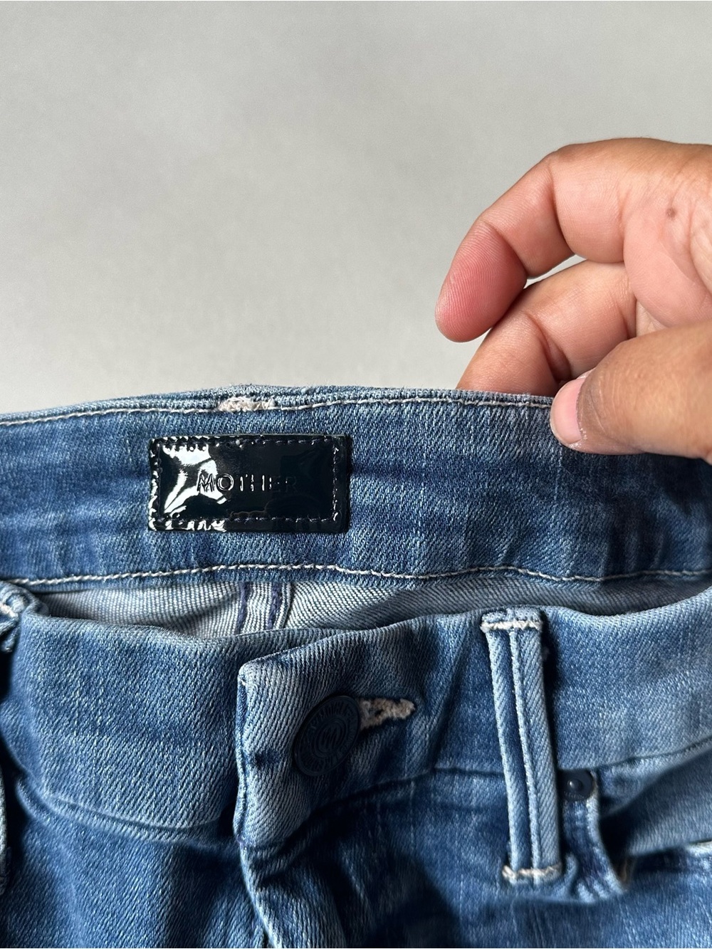 MOTHER Blue Looker Ankle Jeans - Picture 7 of 10